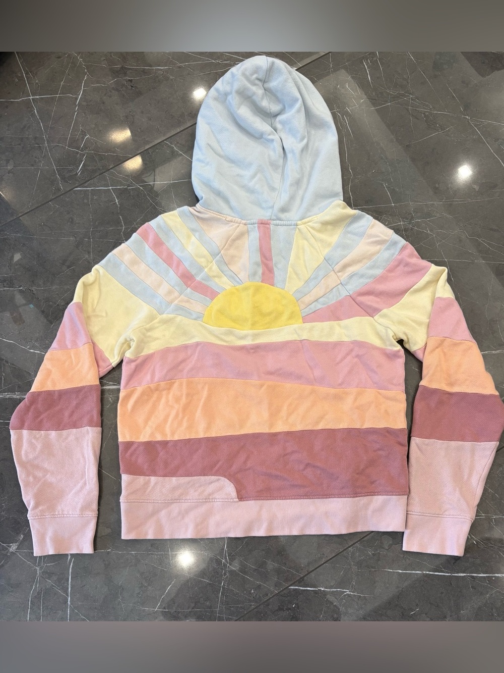 Women's Faherty Soleil Sunset Radiant Hoodie Medium 100% Organic Cotton Beach